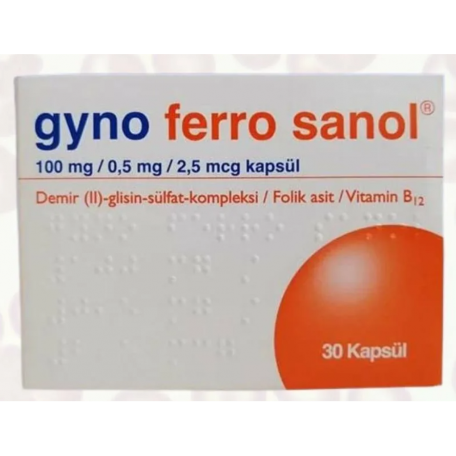 GYNO FERRO SANOL 100 MG/0,5 MG/2,5 MCG 30 KAPSUL